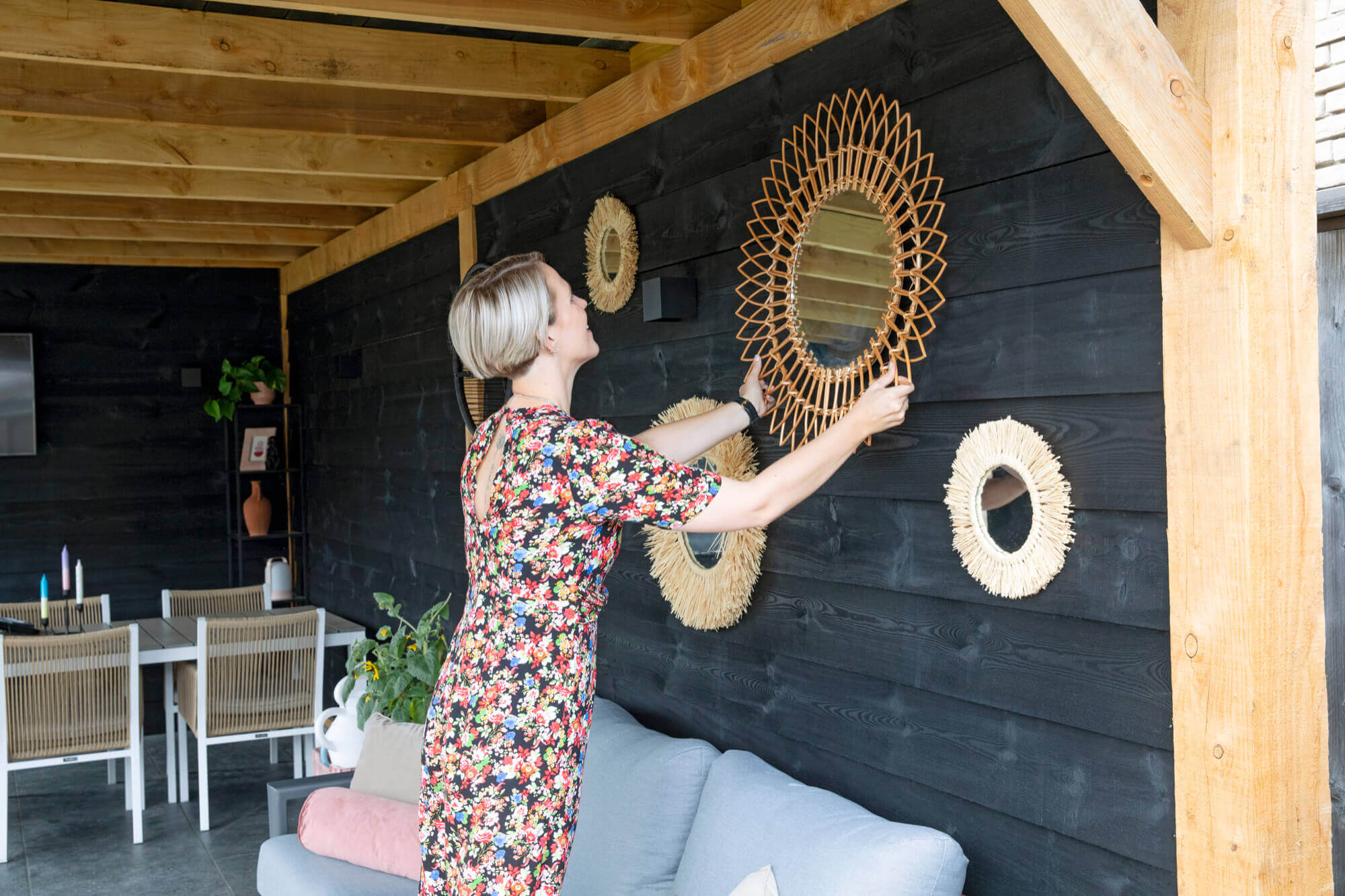 Terrasse mit Spiegel